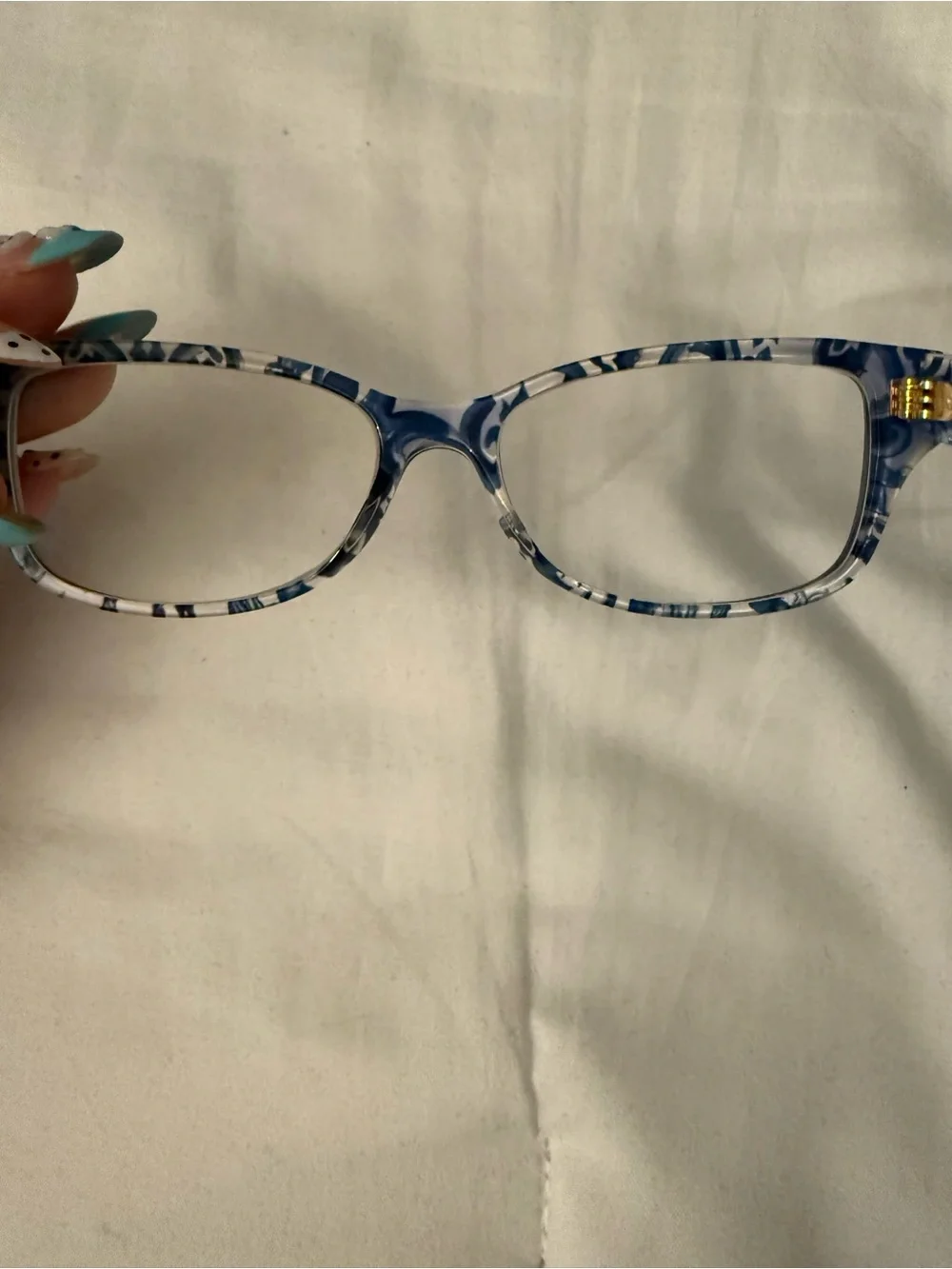 Dolce & Gabbana Blue Women’s Eyeglasses with Floral-Print
